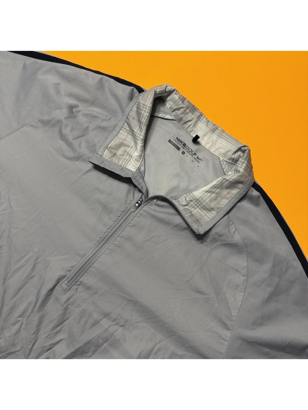 Nike Dri-Fit Golf Windbreaker Jacket Gray 1/4 Zip Pullover 582787-047 Men’s M